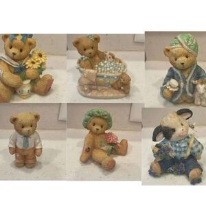Enesco Cherished Teddies Bundle of Six Vintage Decor Excellent Condition